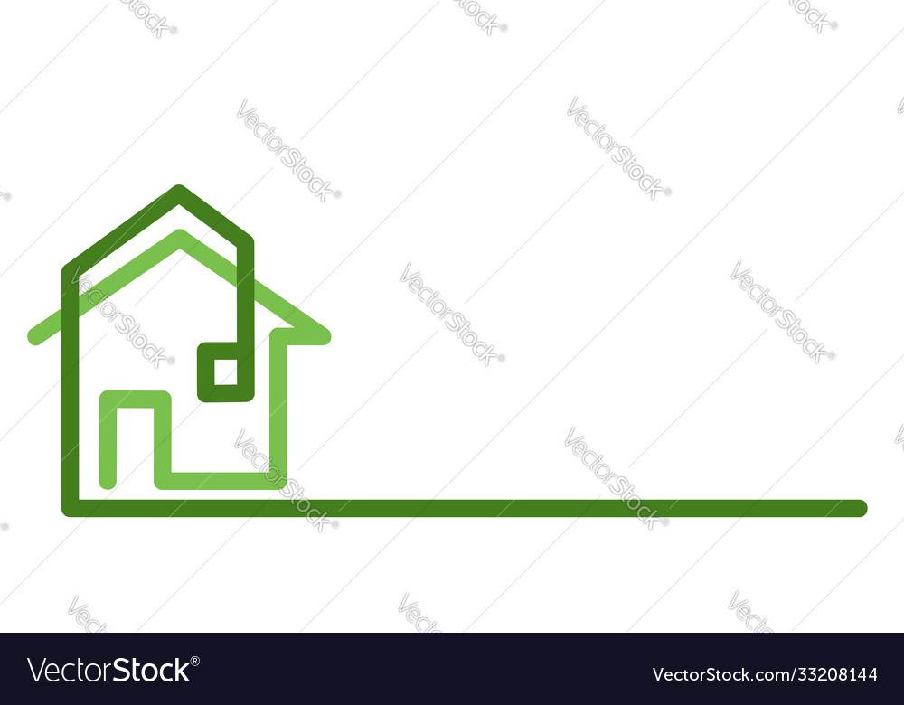 Immobilienlogo Haus auf weißem Stock