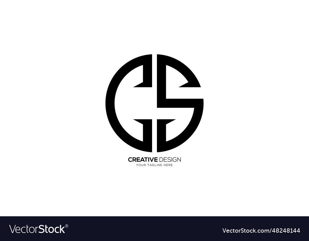 Rounded C & S Initial Logo - Minimalist