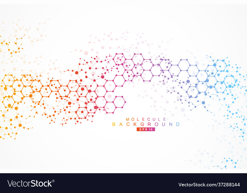 Science network pattern connecting lines and dots vector image Science network pattern connecting lines and dots