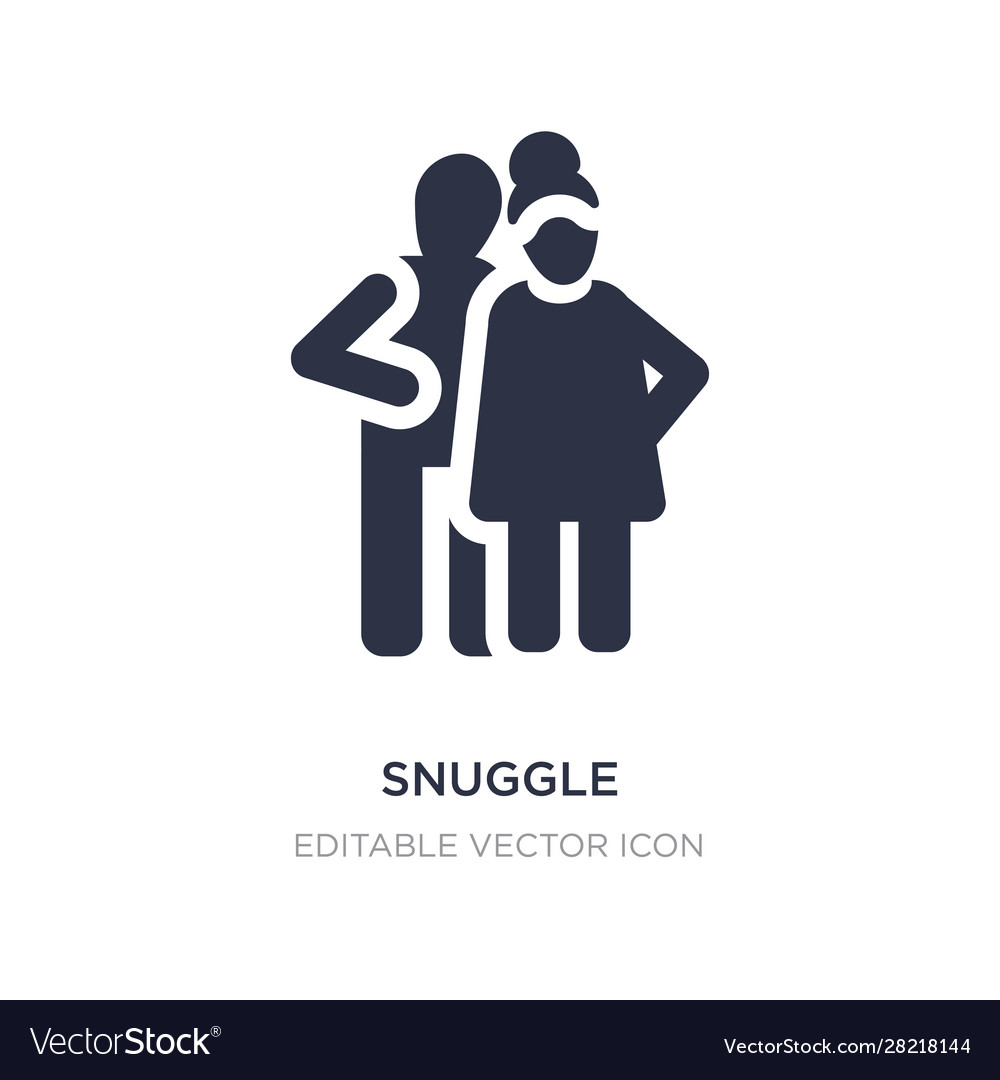 Snuggle icon on white background simple element
