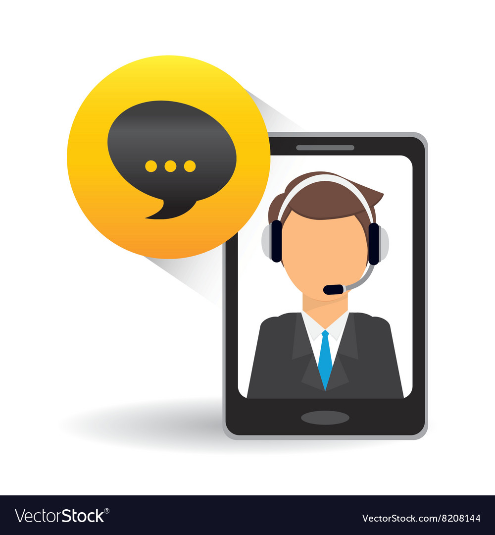 Technical service and call center icon design