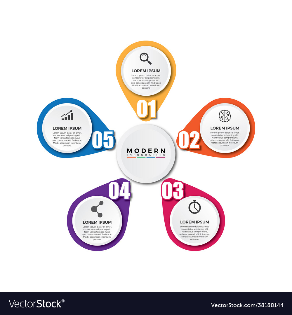 Work flow infographic design template with 3d Vector Image Work flow infographic design template with 3d