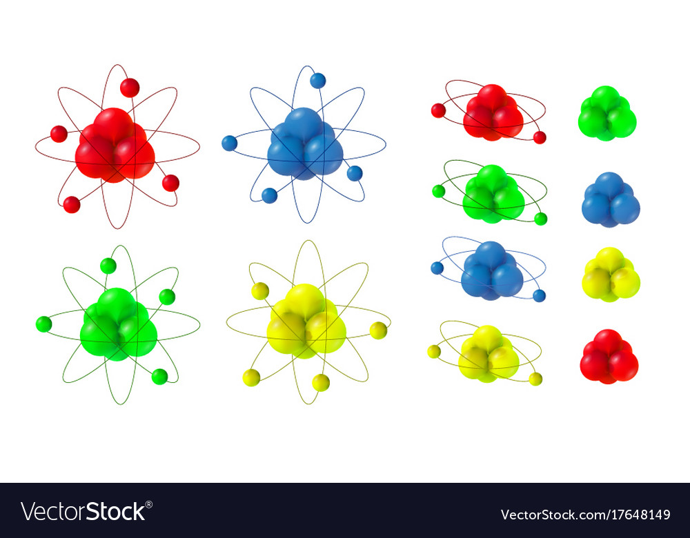 3d abstract atom structure