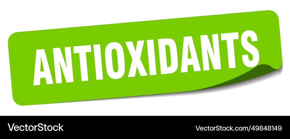 Antioxidants sticker label Royalty Free Vector Image