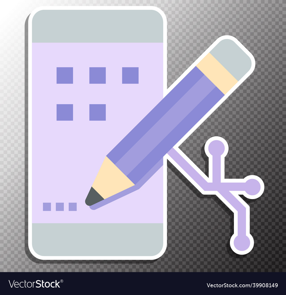App development in flat style vector image App development in flat style
