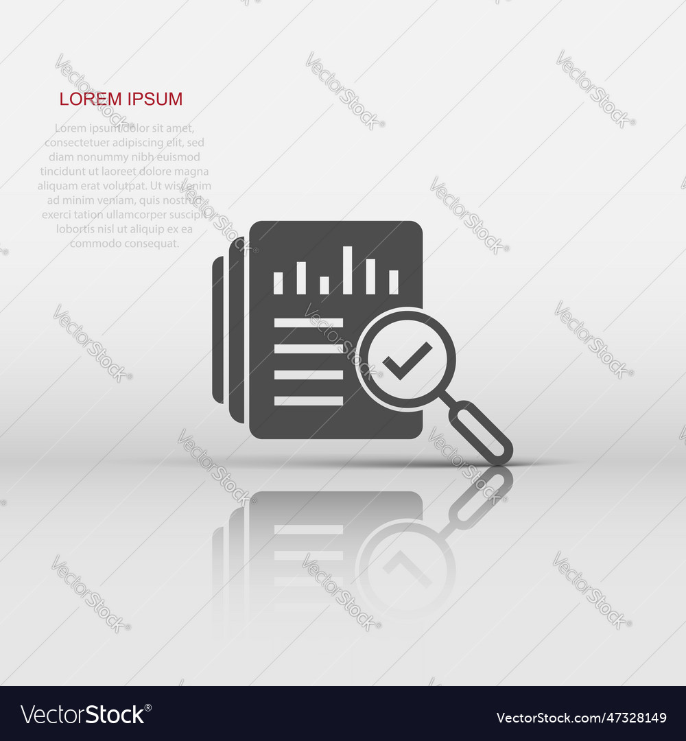 Audit document icon in flat style result report