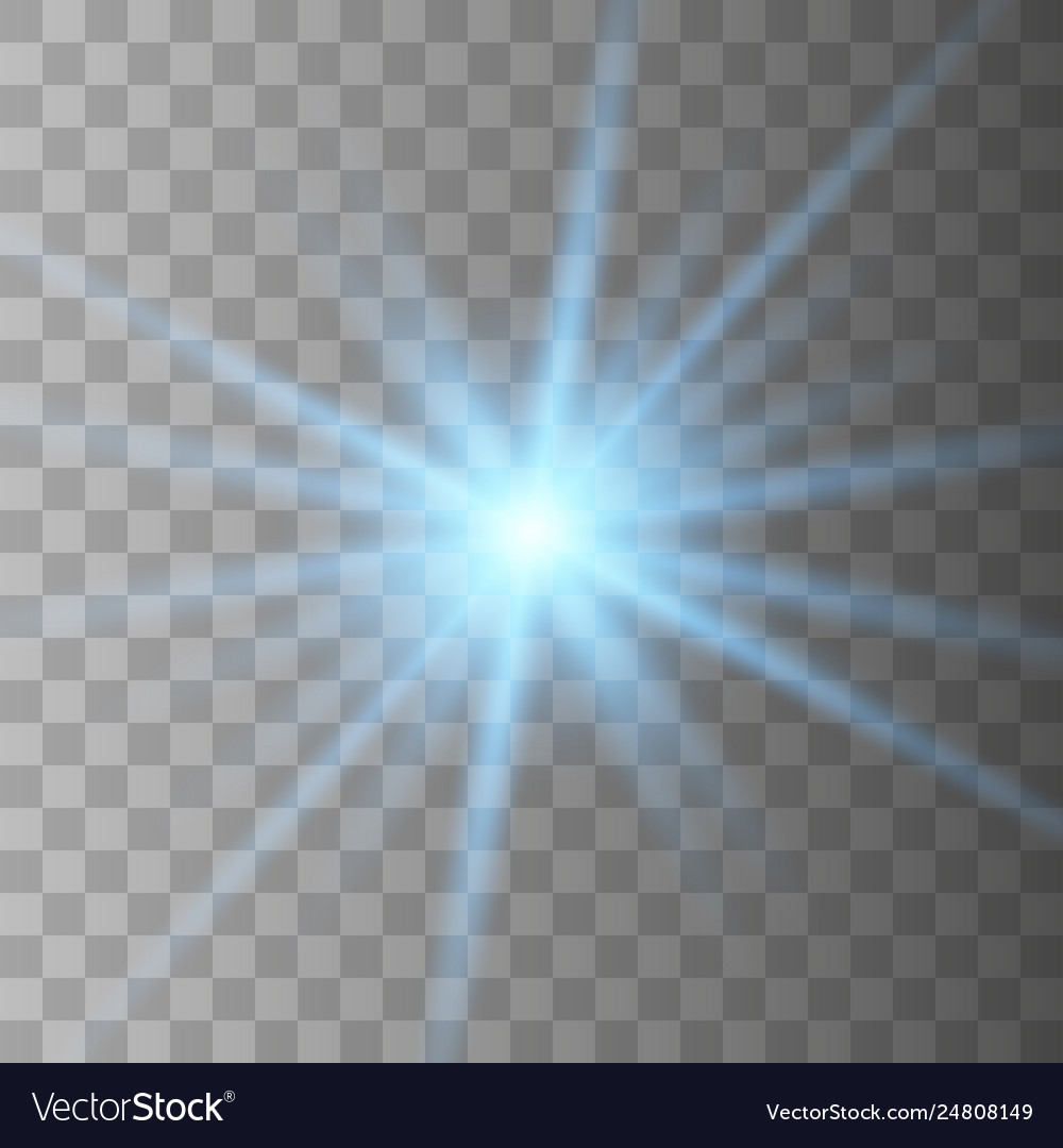 Blue glowing light burst explosion