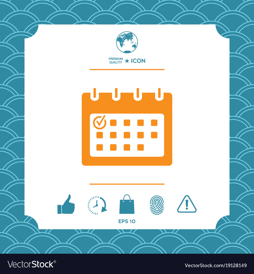 Calendar with check mark- ico