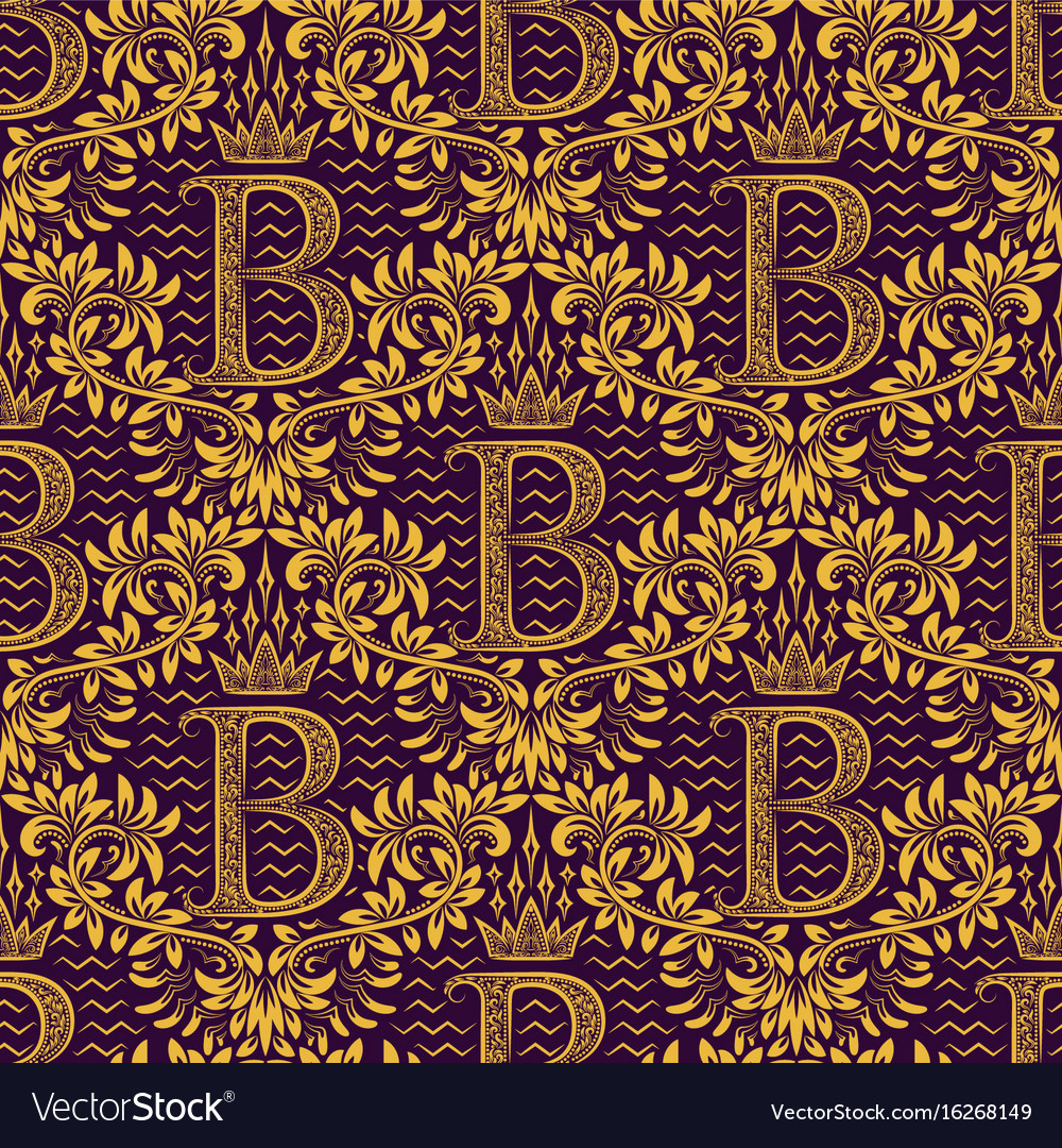 Damask seamless pattern repeating background gold