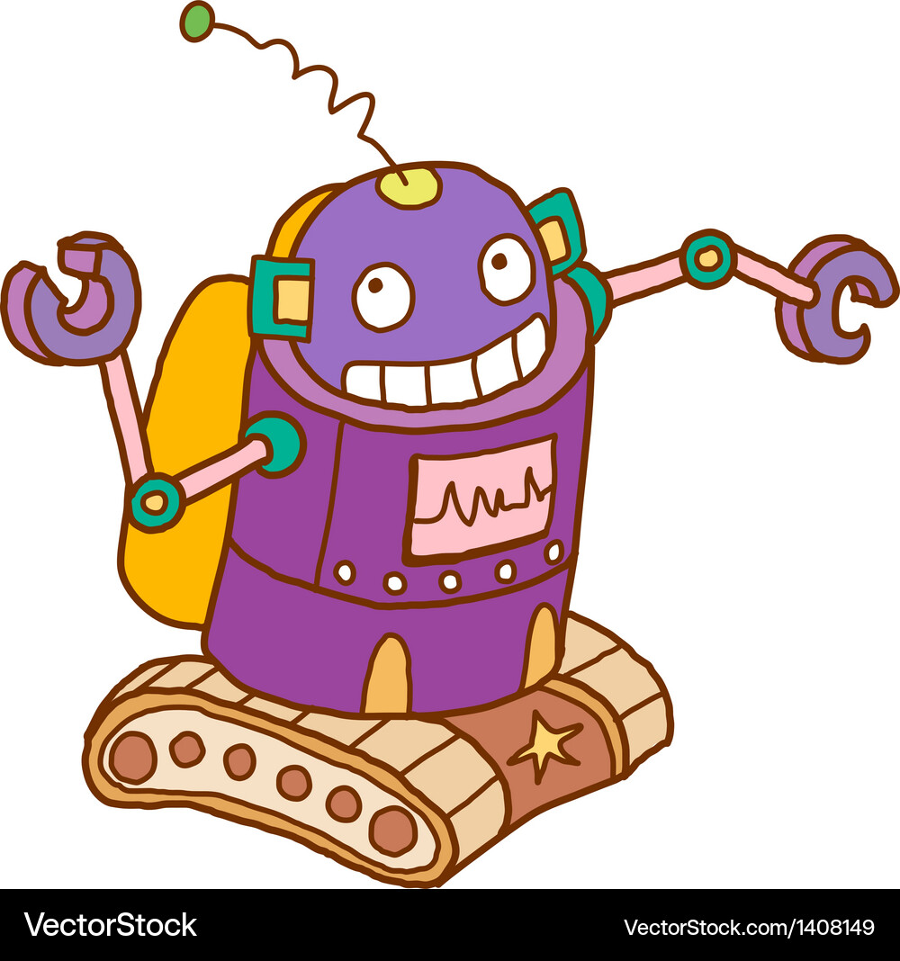 Futuristic Robot Portrait Royalty Free Vector Image