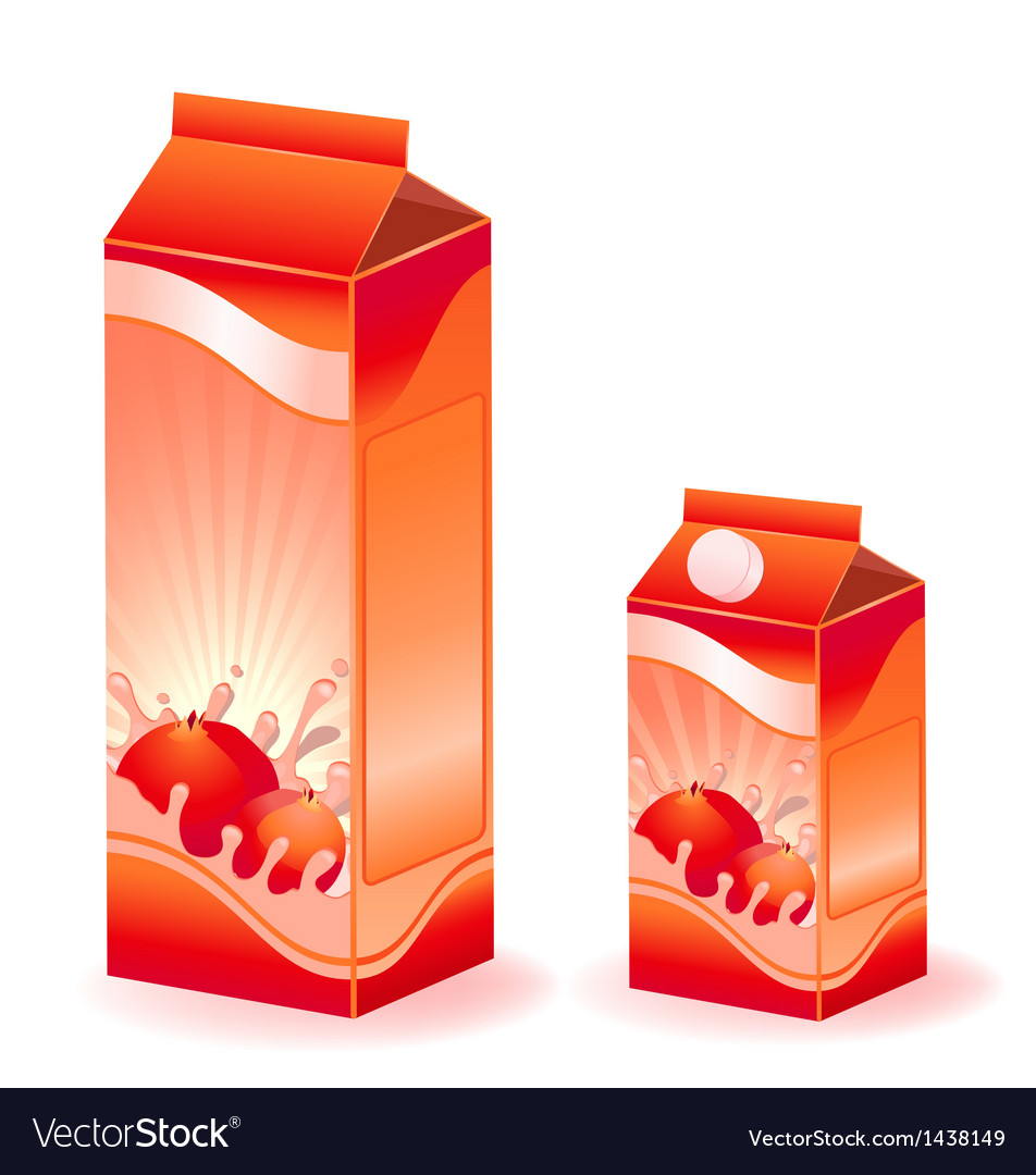 Juice carton with various fruits