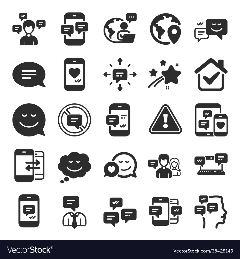 Message and communication icons group chat