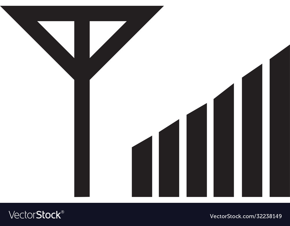 Mobile network signal thin line icon linear