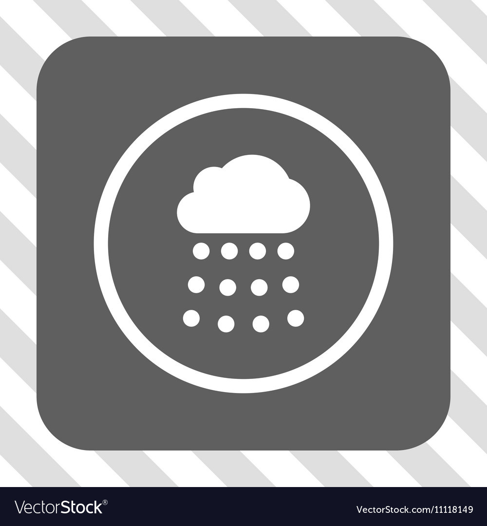 Rain cloud rounded square button