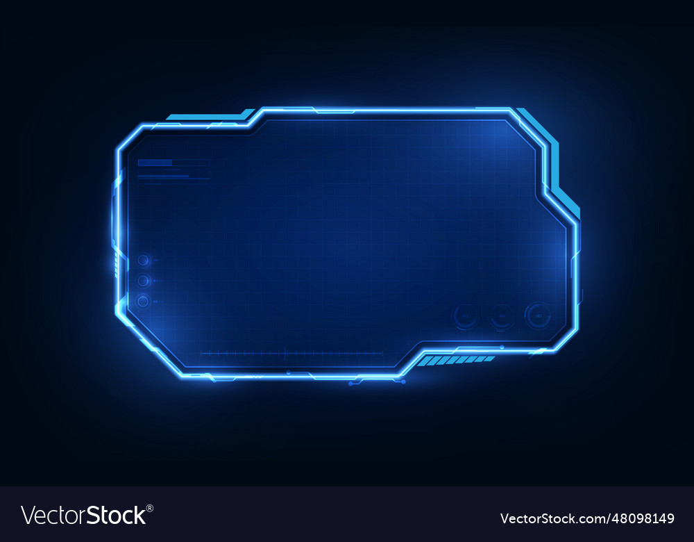 Sci fi frame cyber pattern background design eps