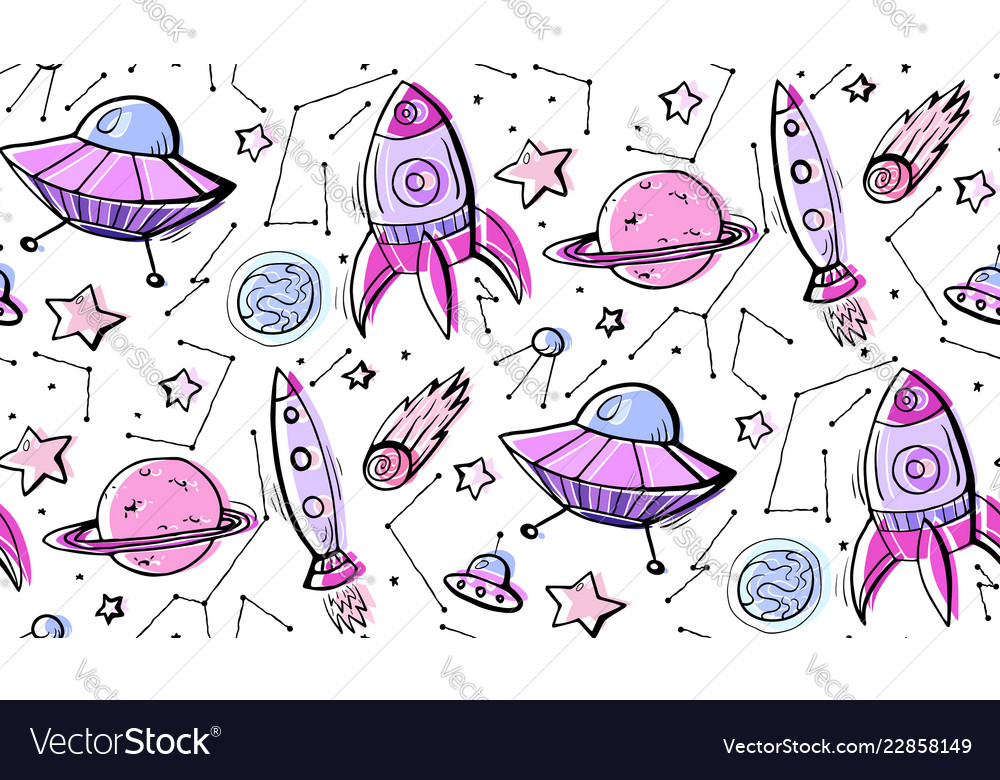 Seamless child pattern of contour colorful vector image Seamless child pattern of contour colorful