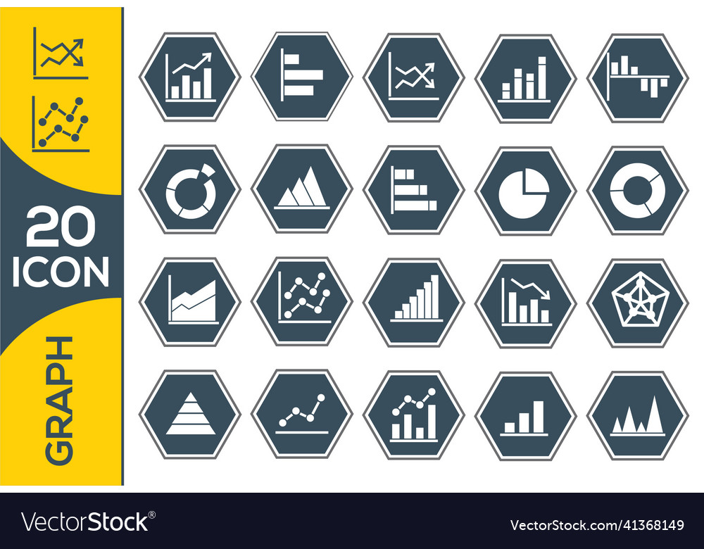 Simple set of diagram and graphs related icons