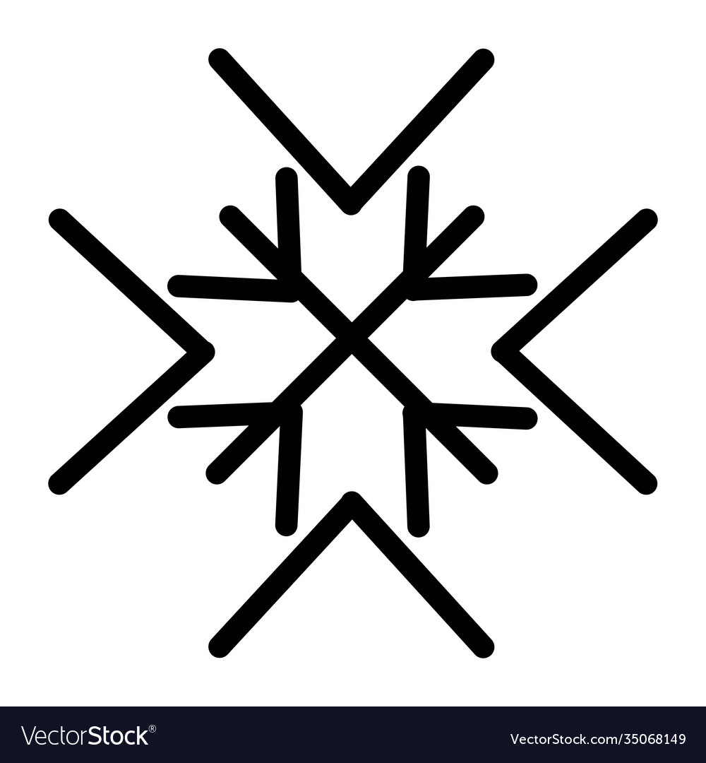 Snowflake icon in line style