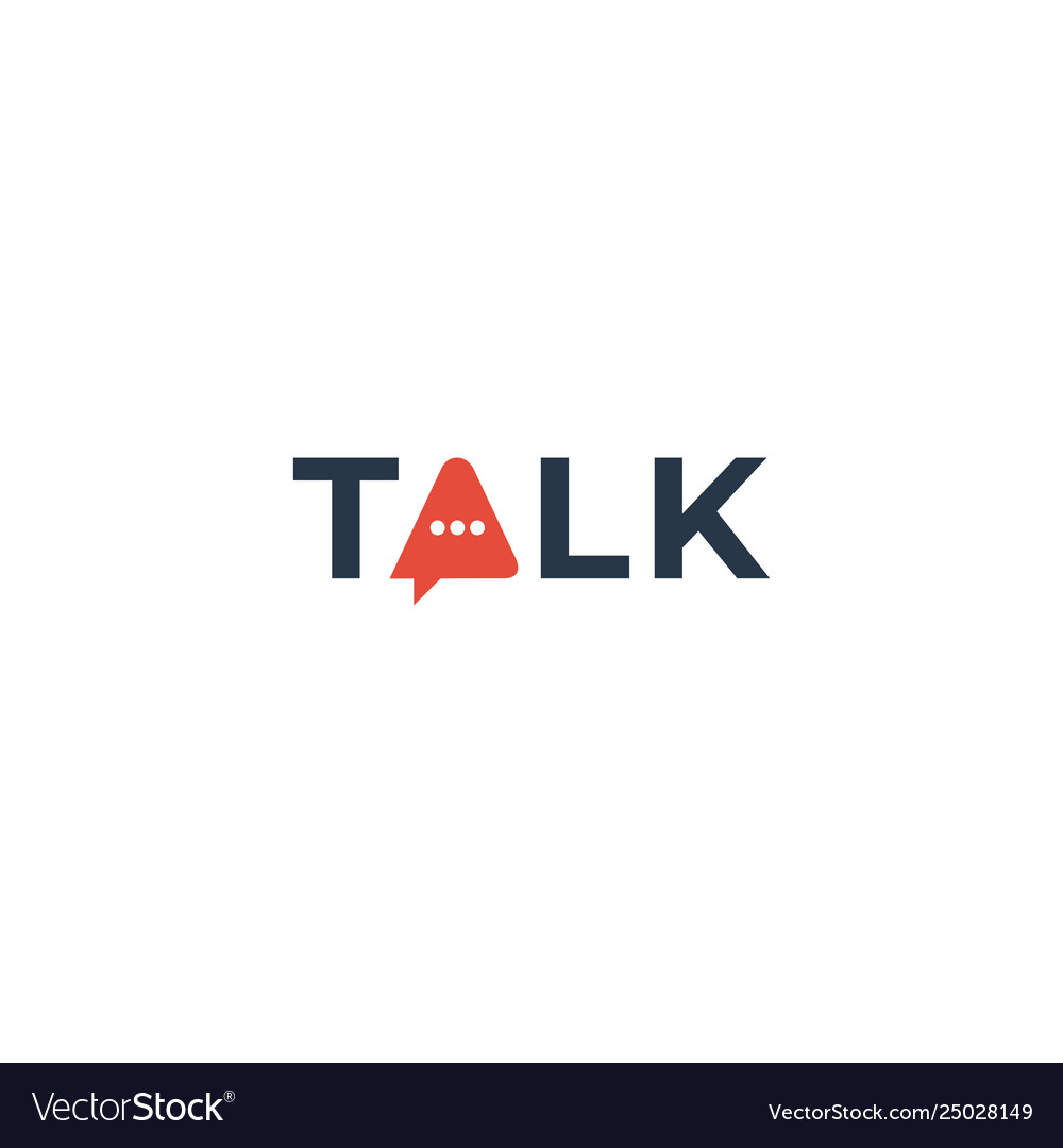 Talk logotype Royalty Free Vector Image - VectorStock