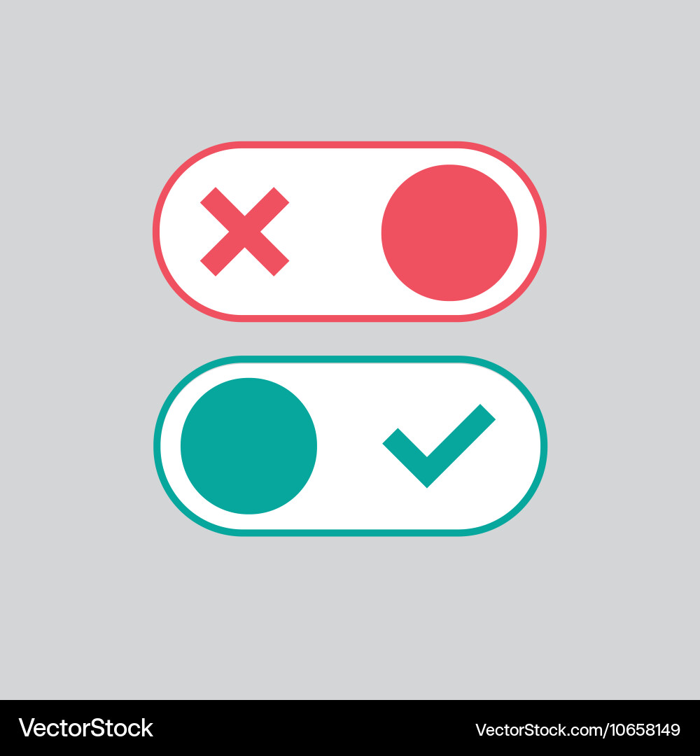 Toggle switch icon Royalty Free Vector Image - VectorStock