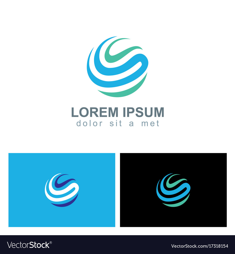 Abstract loop circle round logo
