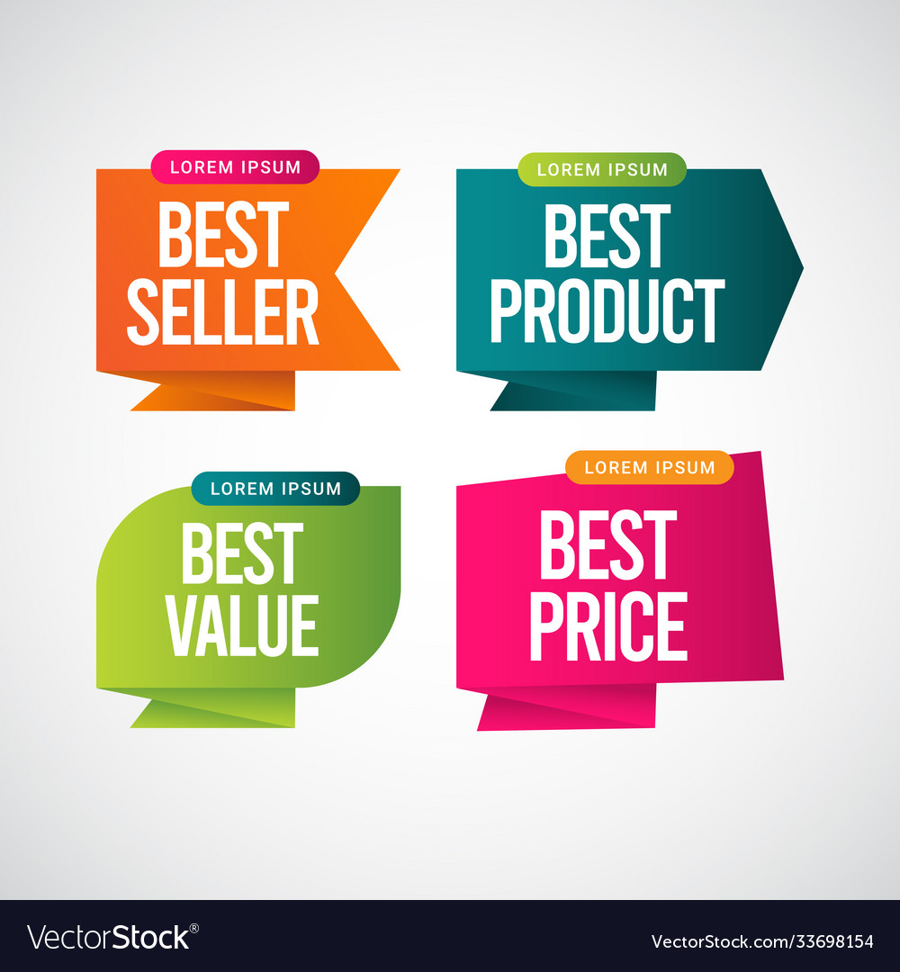 Best seller product value price Royalty Free Vector Image