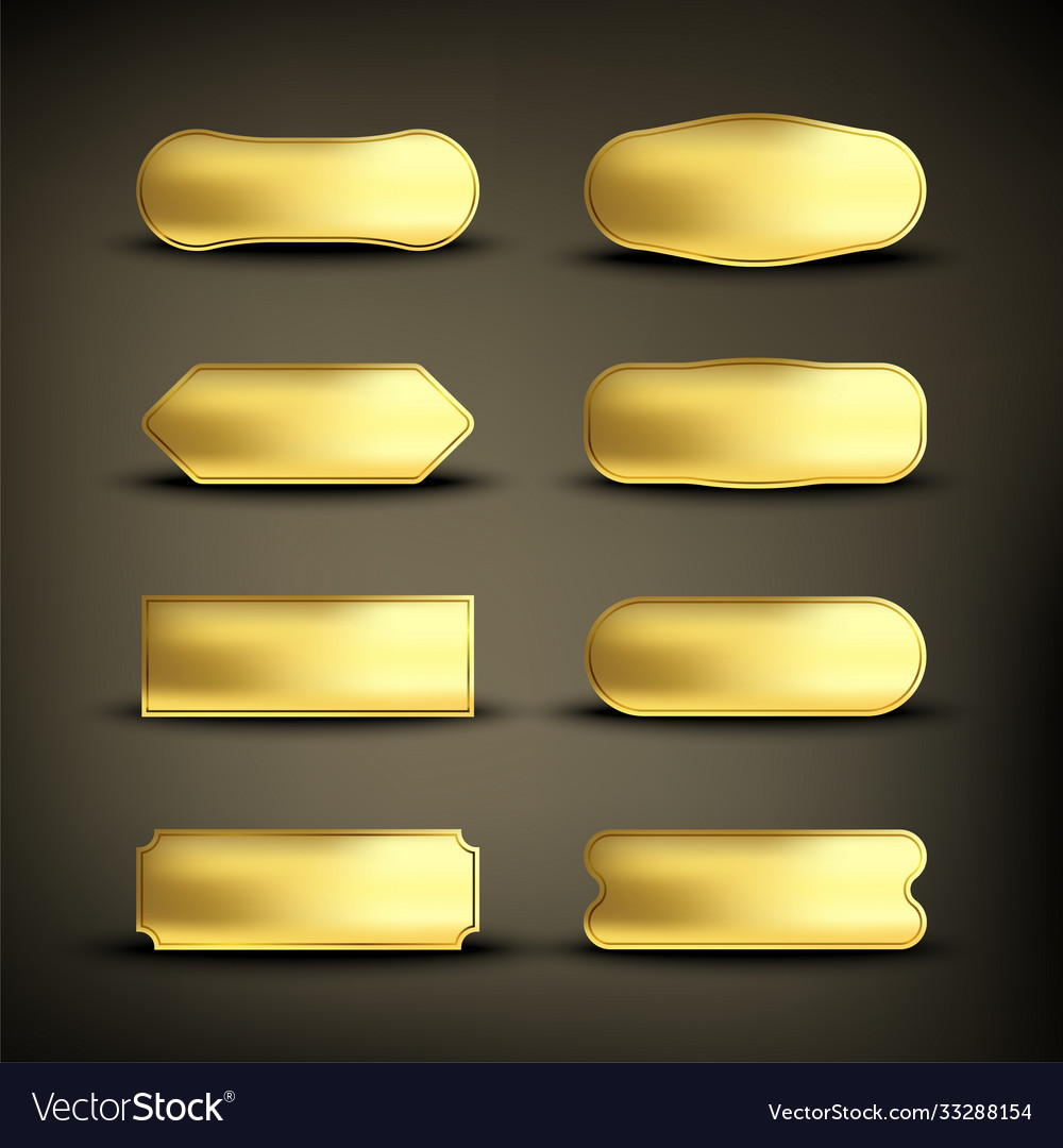 Button set color gold shape2