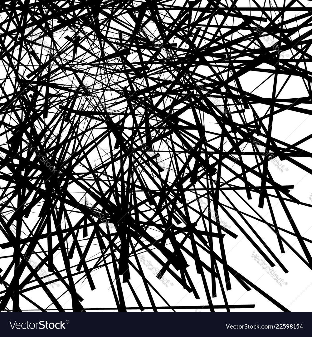 Chaotic irregular random scattered lines artistic vector image Chaotic irregular random scattered lines artistic