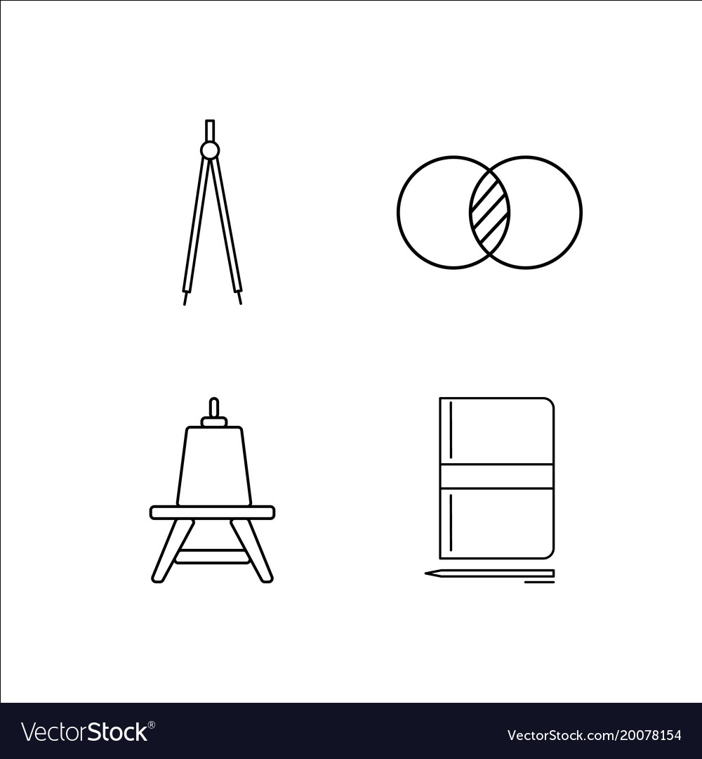 Design and studio simple linear icon setsimple