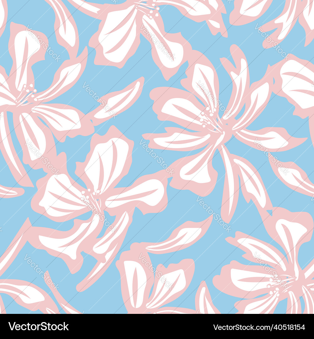 Floral seamless pattern background Royalty Free Vector Image