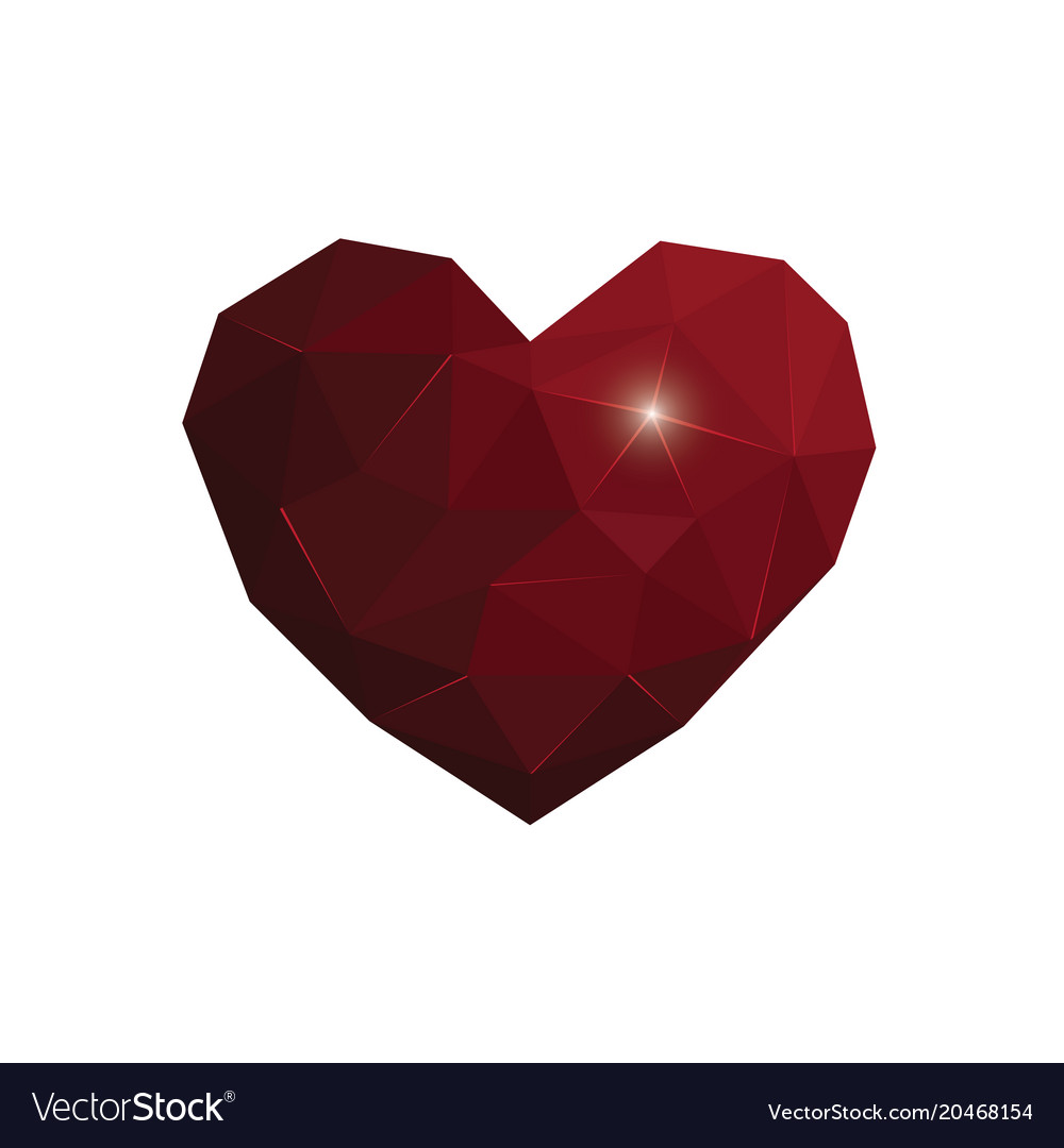 Polygon heart. Polygon heart
