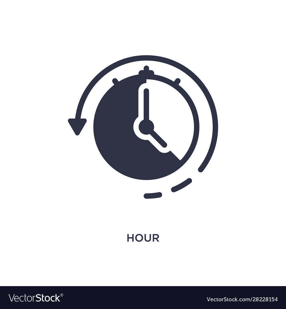 Hour icon on white background simple element from