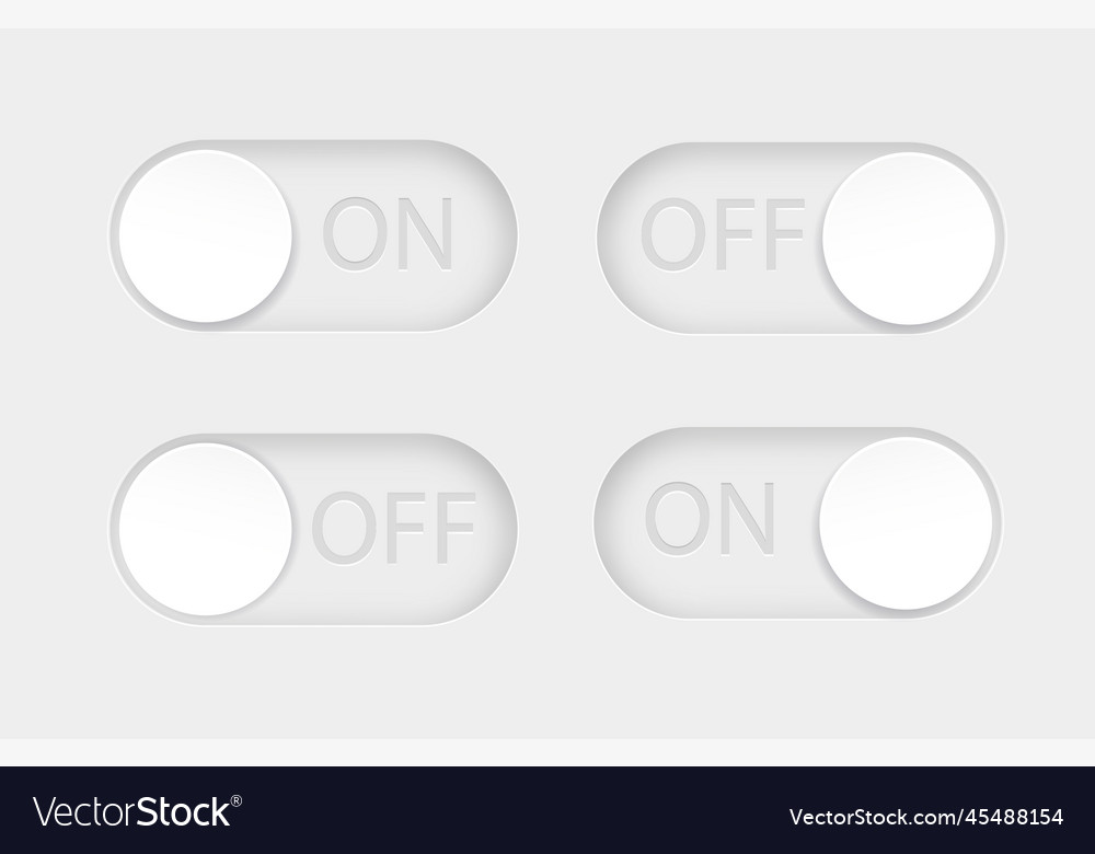 Ein- und Ausschalten Schalttasten Material Design