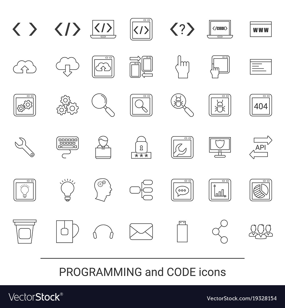 Programming icon set