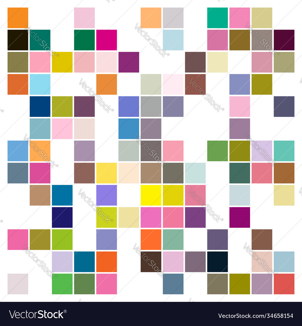 Random squares mosaic colorful design