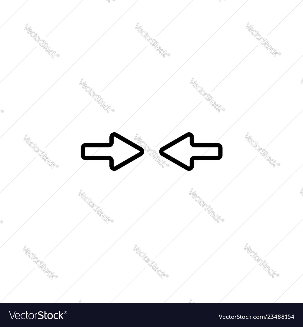 Web line icon left and right arrows