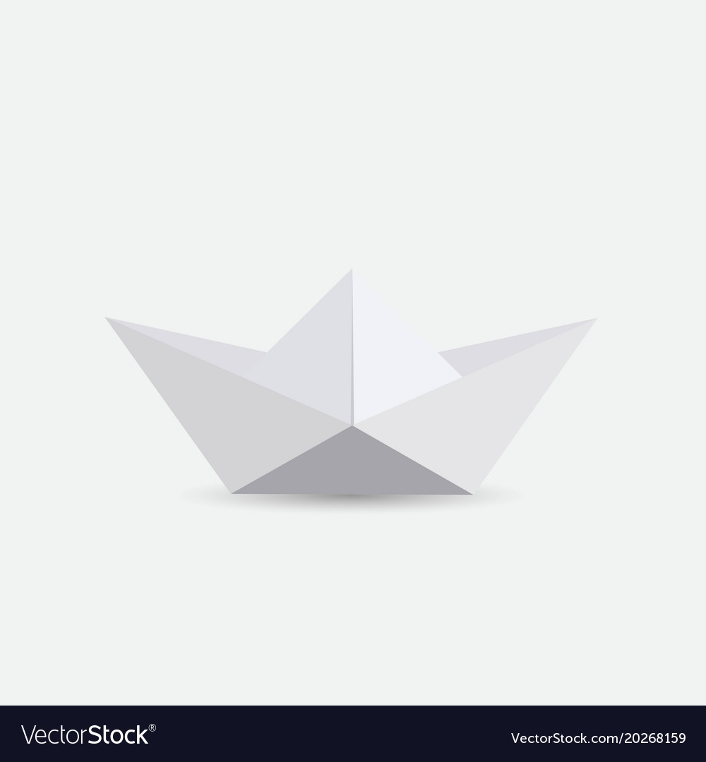 A white origami boat