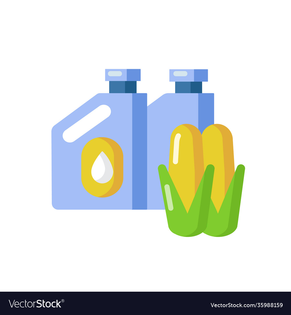 Biofuel flat color icon vector image Biofuel flat color icon