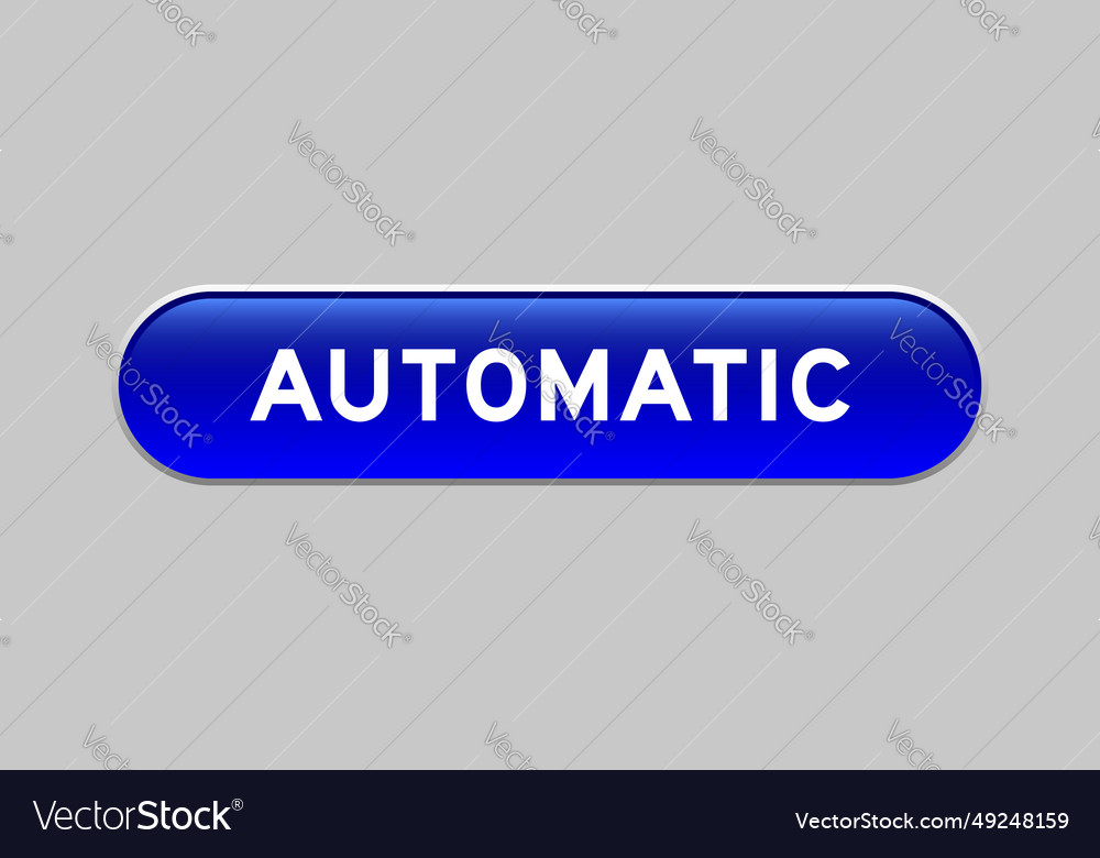 Blue color capsule shape button with word vector image Blue color capsule shape button with word