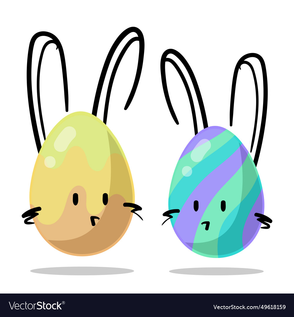Colored easter eggs pattern with different style