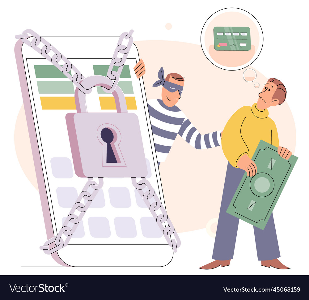 Concept of hacker attack smartphone hack
