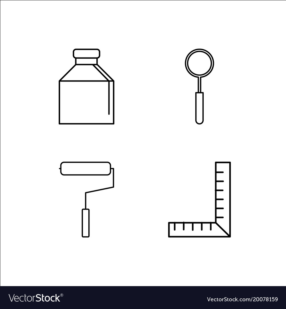 Design and studio simple linear icon setsimple