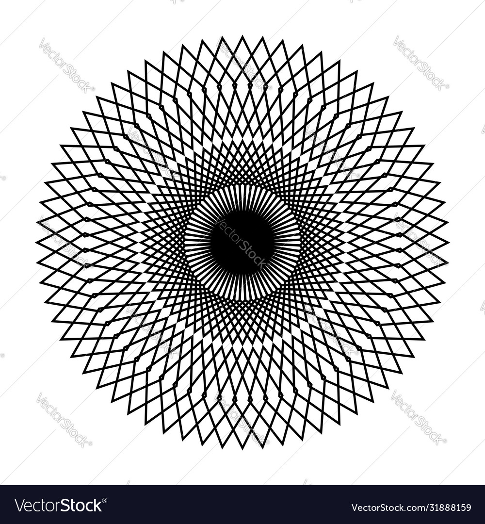 Design monochrome decorative snowflake element vector image Design monochrome decorative snowflake element