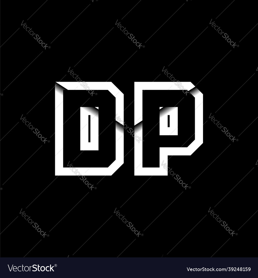 Dp monogram envelope shape style