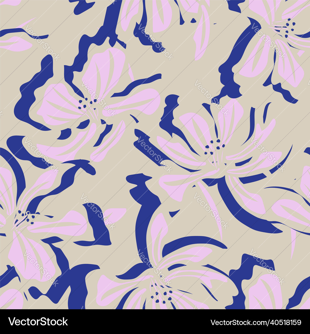 Floral seamless pattern background Royalty Free Vector Image