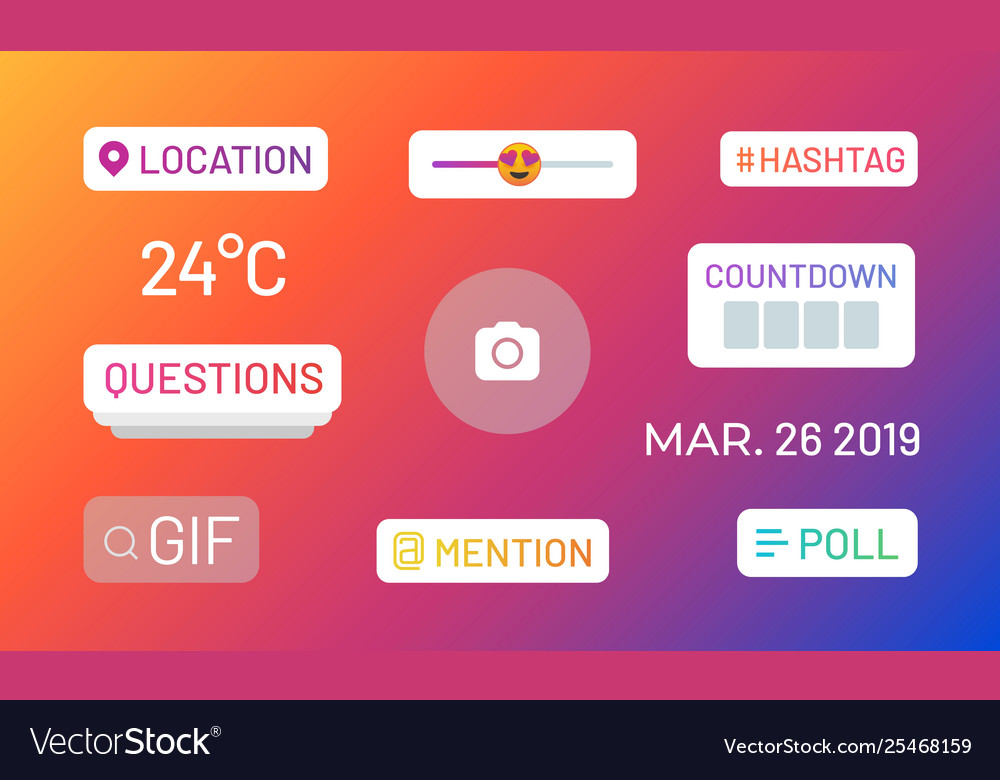 Download Instagram Stories Polls Social Media Icons And Vector Image