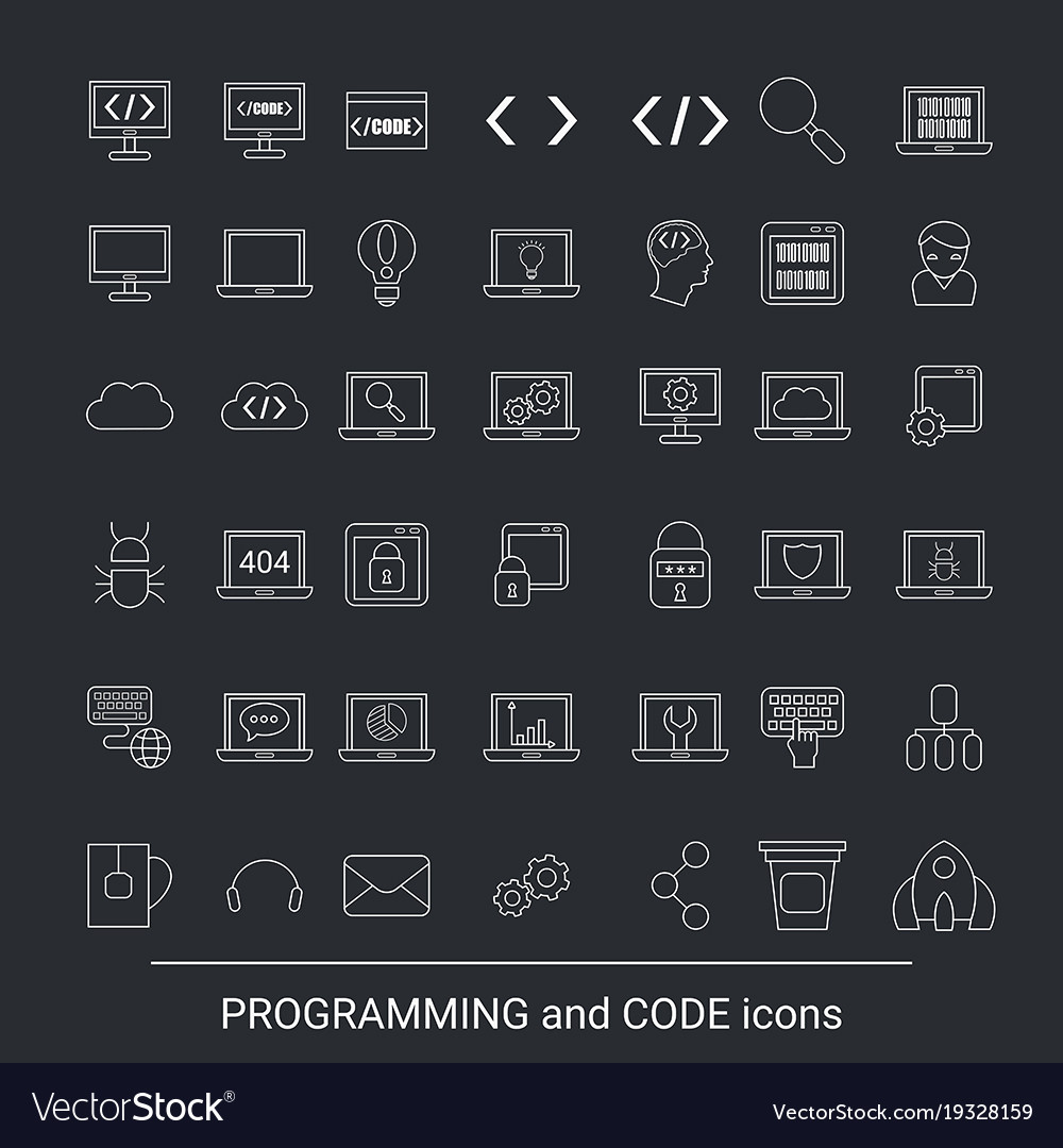 Programming icon set