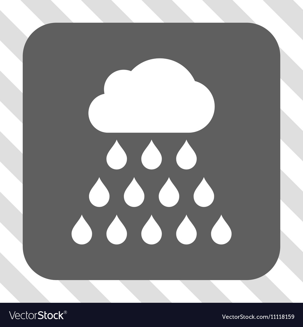 Rain cloud rounded square button