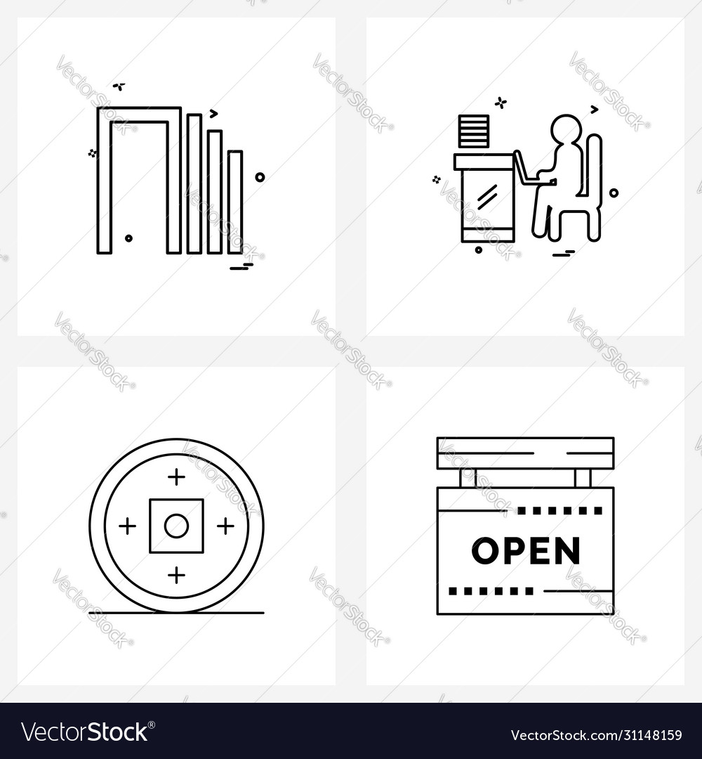 Set 4 ui icons and symbols for graph coin