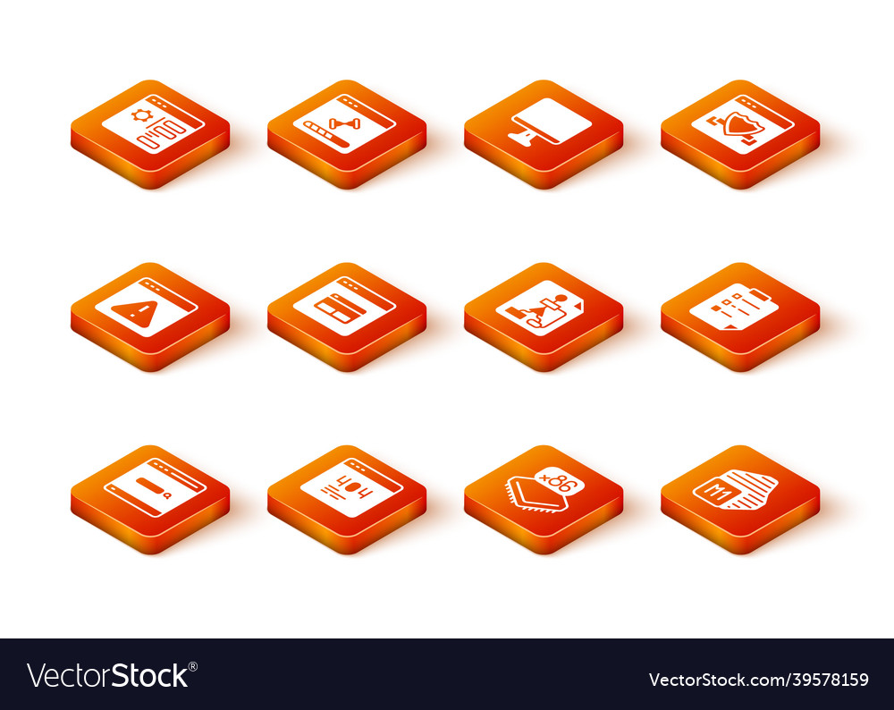 Set search engine page with 404 error browser vector image Set search engine page with 404 error browser